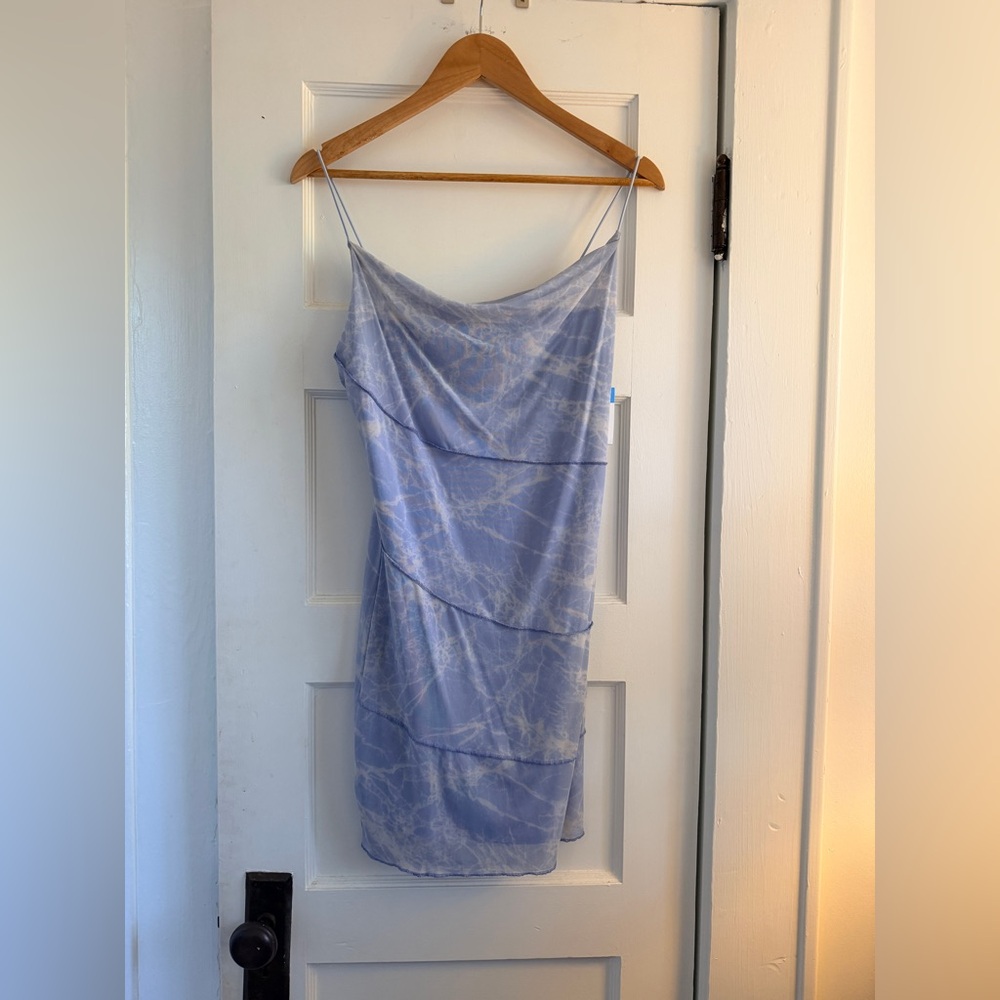 Forever 21 Light Blue Tie-Dye Dress